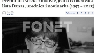 Preminula Vesna Ninković